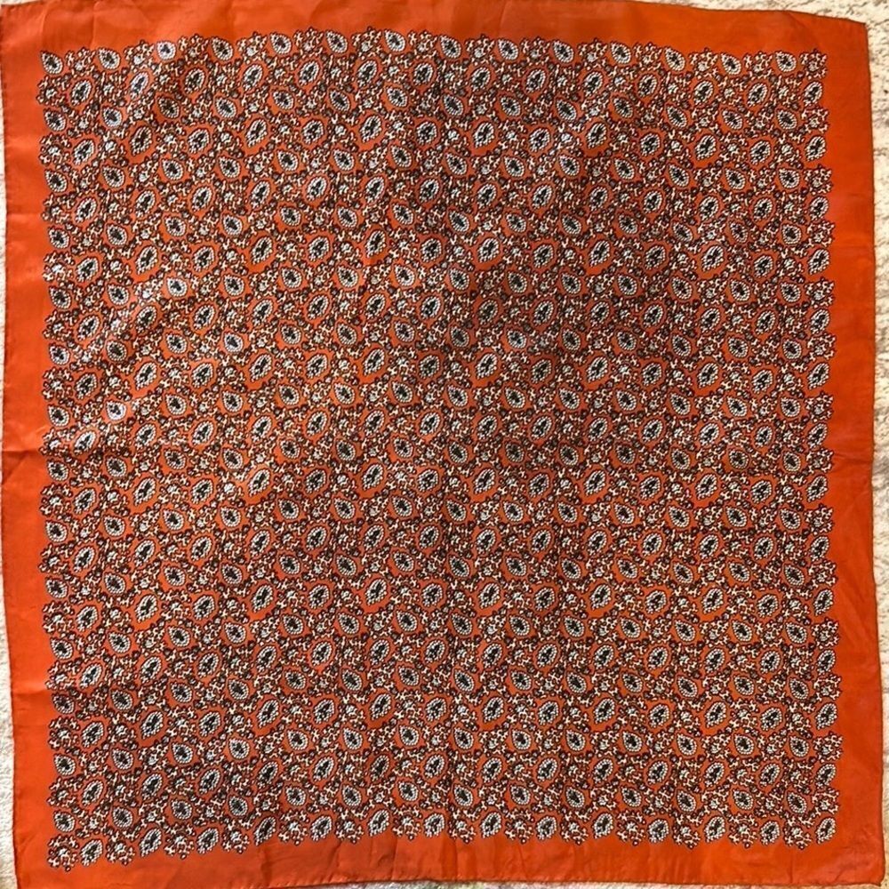Orange Patterned Scarf